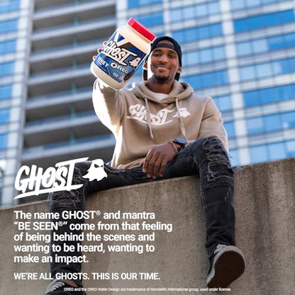 GHOST Whey Protein Powder, Oreo - 2LB Tub, 25G of Protein - Cookies & Cream Flavored - Maple Wellness Supplements