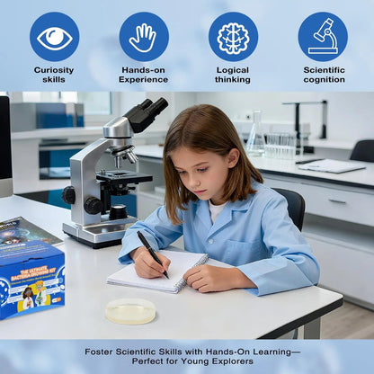 Giant Microbiology Bacteria Science Kit for Kids:2 XL 150mm Prepoured Nutrient Agar Plates, Petri Dishes with Agar & Colony Characteristics Poster for School Projects & Educational Gifts - Maple Wellness Supplements