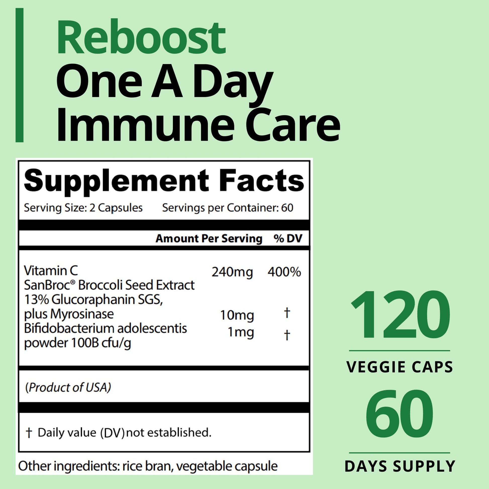 GIGANTIC Sulforaphane + Myrosinase 10mg (120 Capsules) - Includes Vitamin C - Maple Wellness Supplements