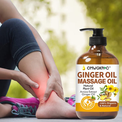 Ginger Oil,Ginger Massage Oil for Lymphatic Drainage,Natural Body Oil for Skin,Arnica Oil,Sore Muslce Massage Oil,Spa Ginger Oil-Warming and Relaxing for Mothers Day Gifts for Wife,Fathers Day Gift - Maple Wellness Supplements