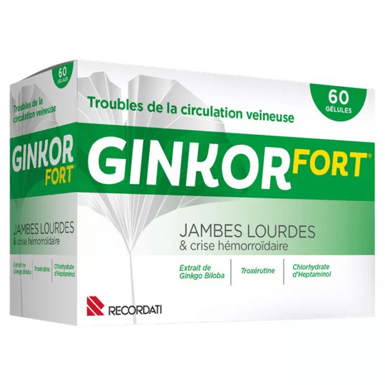 Ginkor Fort - 60 Capsules - Venous Circulation, Hemorrhoids - Maple Wellness Supplements