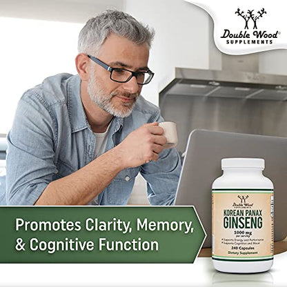 Ginseng Capsules (Korean Red Ginseng Extract, Panax Ginseng 10% Ginsenosides) - Maple Wellness Supplements