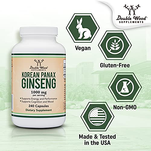 Ginseng Capsules (Korean Red Ginseng Extract, Panax Ginseng 10% Ginsenosides) - Maple Wellness Supplements