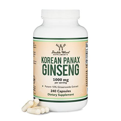 Ginseng Capsules (Korean Red Ginseng Extract, Panax Ginseng 10% Ginsenosides) - Maple Wellness Supplements