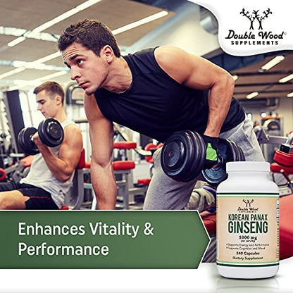 Ginseng Capsules (Korean Red Ginseng Extract, Panax Ginseng 10% Ginsenosides) - Maple Wellness Supplements