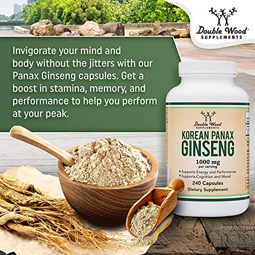Ginseng Capsules (Korean Red Ginseng Extract, Panax Ginseng 10% Ginsenosides) - Maple Wellness Supplements