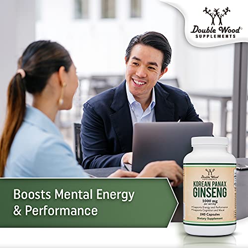 Ginseng Capsules (Korean Red Ginseng Extract, Panax Ginseng 10% Ginsenosides) - Maple Wellness Supplements