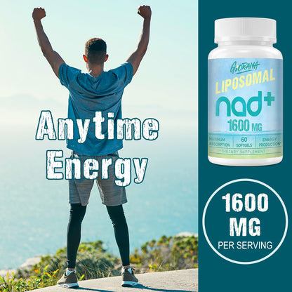 GIORANA 1600 MG Liposomal NAD+ Supplement, NAD+ Boosting Supplement, Superior Absorption, Vitamin B3 for Aging Defense, Longevity, Energy, Repair, Non-GMO, 60 Softgels - Maple Wellness Supplements