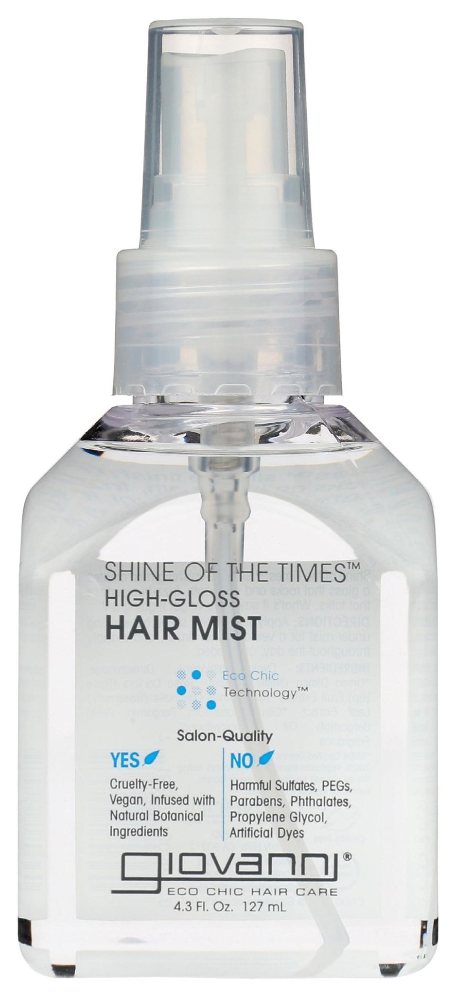 GIOVANNI Shine of the Times Finishing High-Gloss Hair Mist - Anti Frizz Hair Products, Color Safe, Salon Quality, Cruelty-Free, No Parabens, Infused with Natural Botanical Ingredients - 4.3 oz - Maple Wellness Supplements