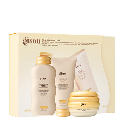 Gisou Honey Gloss Hair Therapy Trio - Mini Shampoo, Hair Mask and Conditioner for smoother, stronger and glossier hair - Maple Wellness Supplements