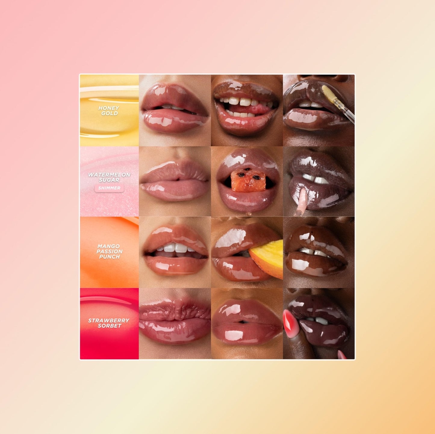 Gisou Honey Infused Hydrating Lip Oil, Nourishing Lip Moisturizer for Dry Lips (Watermelon Sugar) - Maple Wellness Supplements