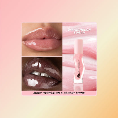 Gisou Honey Infused Hydrating Lip Oil, Nourishing Lip Moisturizer for Dry Lips (Watermelon Sugar) - Maple Wellness Supplements