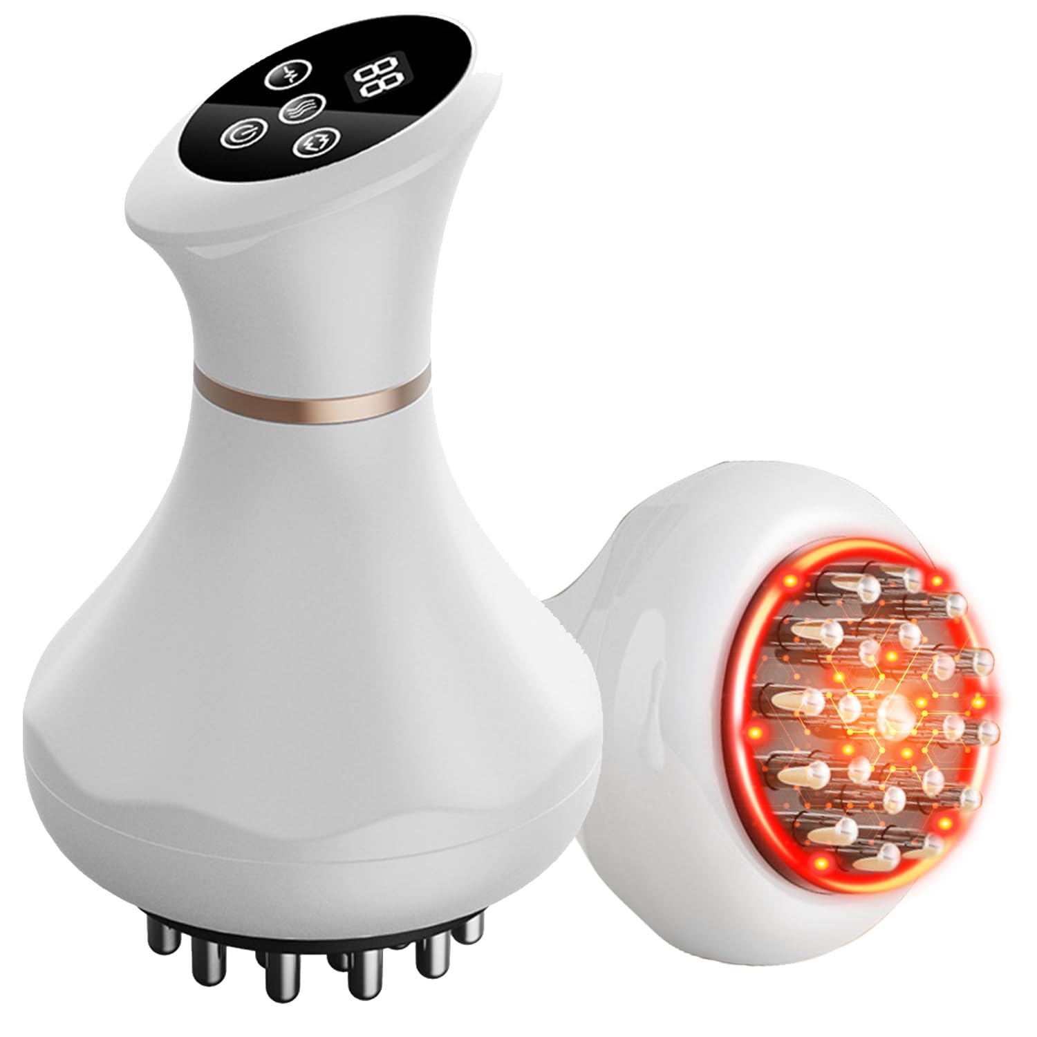 GJMJNNW Handheld Electric Lymphatic Drainage Massager: Body Sculpting Machine and Anti Cellulite Massage Tool for Cellulite & Stretch Marks with Microcurrent Red Light Heat & Vibration - Maple Wellness Supplements