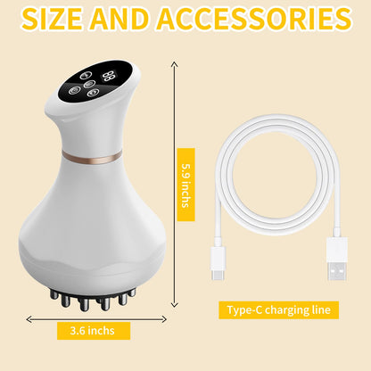 GJMJNNW Handheld Electric Lymphatic Drainage Massager: Body Sculpting Machine and Anti Cellulite Massage Tool for Cellulite & Stretch Marks with Microcurrent Red Light Heat & Vibration - Maple Wellness Supplements