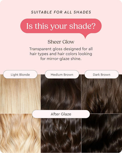 Glaze Supergloss Sheer Glow Clear Hair Gloss Mini – Smooths, Lightweight, Adds Mirror Shine & Improves the look of Damaged Hair – Travel Size 1.7 oz - Maple Wellness Supplements