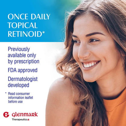 Glenmark Therapeutics Adapalene Gel 0.1% Acne Treatment, Paraben Free Topical Retinoid Cream for Face - Maple Wellness Supplements