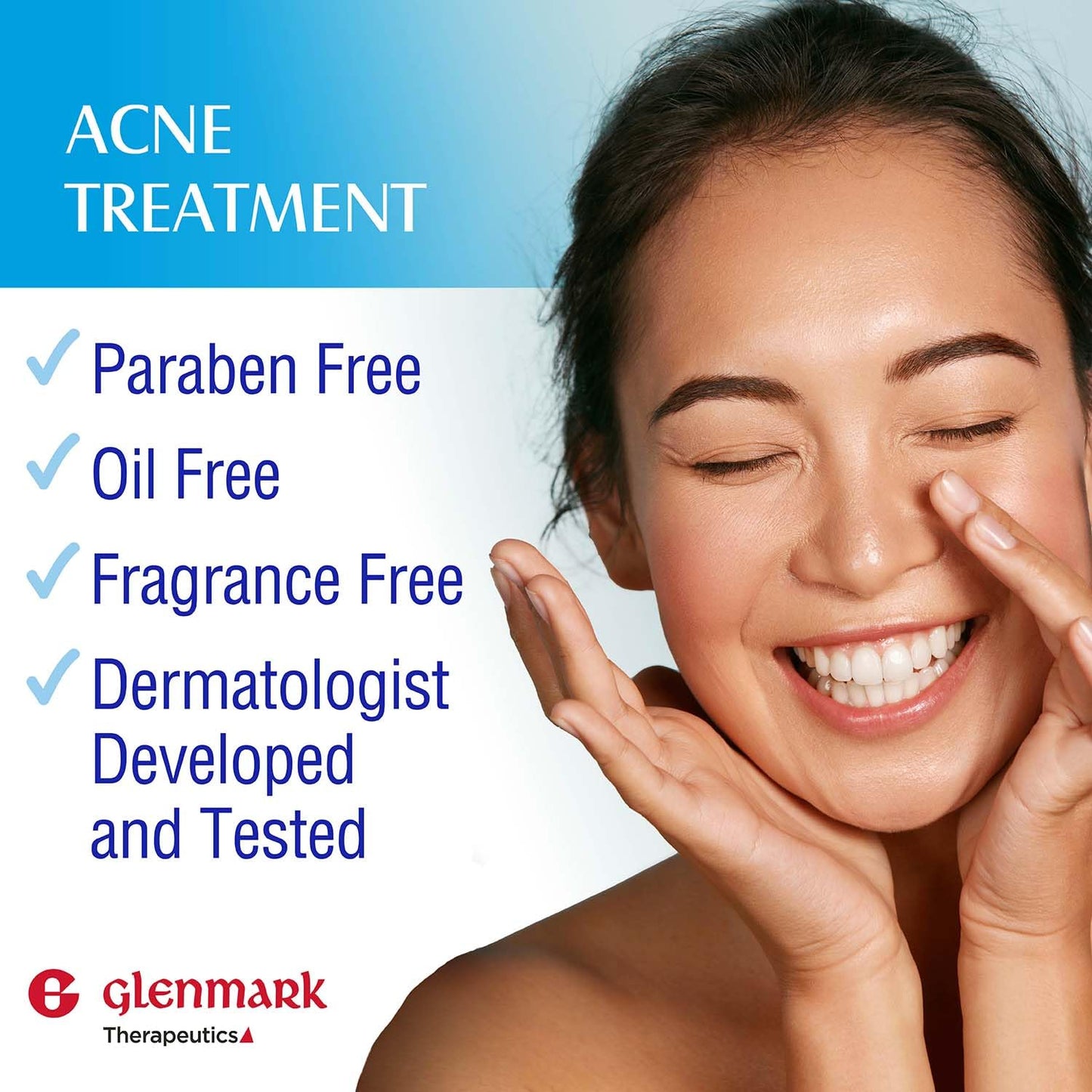 Glenmark Therapeutics Adapalene Gel 0.1% Acne Treatment, Paraben Free Topical Retinoid Cream for Face - Maple Wellness Supplements