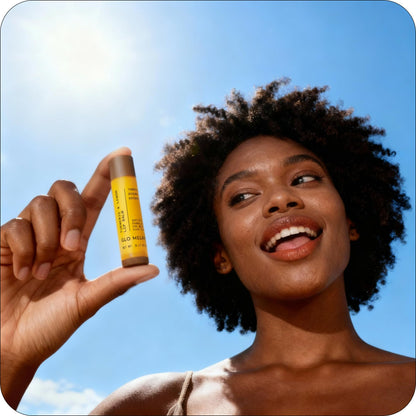 Glo Melanin All Natural Lemon and Turmeric Lip Balm - Natural Lip Balm Illuminate Your Smile - Maple Wellness Supplements