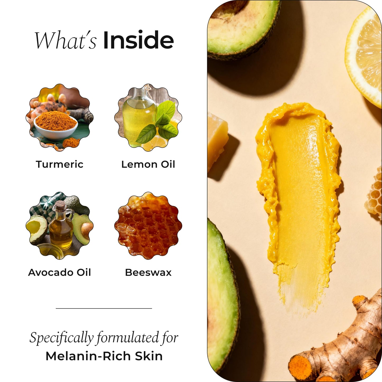 Glo Melanin All Natural Lemon and Turmeric Lip Balm - Natural Lip Balm Illuminate Your Smile - Maple Wellness Supplements