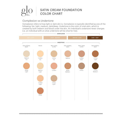 Glo Skin Beauty Satin Cream Foundation Makeup for Face, Beige Medium - Full Coverage, Semi Matte Finish, Conceal Blemishes & Even Skin Tone - Maple Wellness Supplements