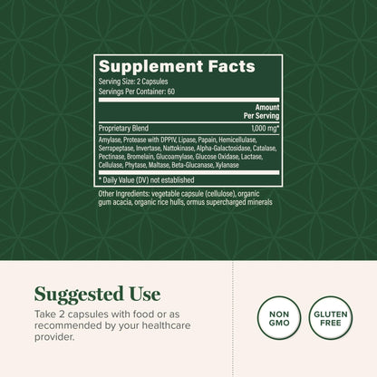 Global Healing - Ultimate Enzymes - Systemic & Digestive Enzymes Supplement for Healthy Digestion, Immune System Boost & Natural Gut Health, Digestive Enzyme for Women & Men, Lipase - Maple Wellness Supplements