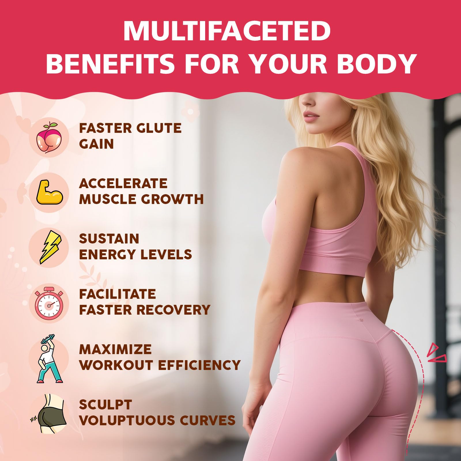 Glorithiventa Cholesterol & Booty Gummies Supplement Bundle - Plant Sterols & Stanols + CurvaBoost BBL Herb Blend & Creatine Monohydrate - Cholesterol Normal Level, Booty, Curves & Energy - Maple Wellness Supplements