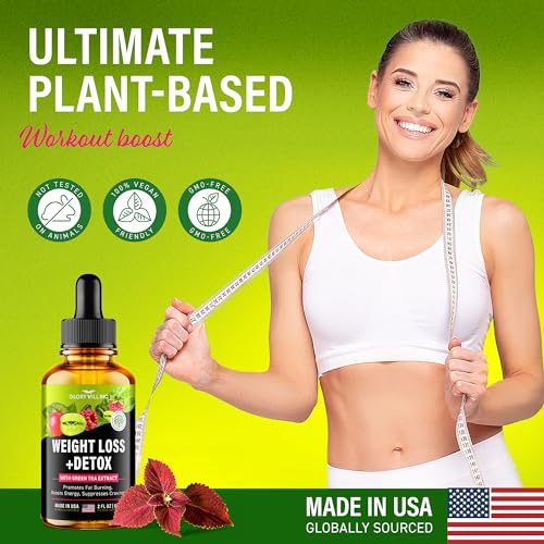 Glory Will Inc Weight Loss Drops Natural Detox Made in USA - Diet Drops for Fat Loss - Maple Wellness Supplements