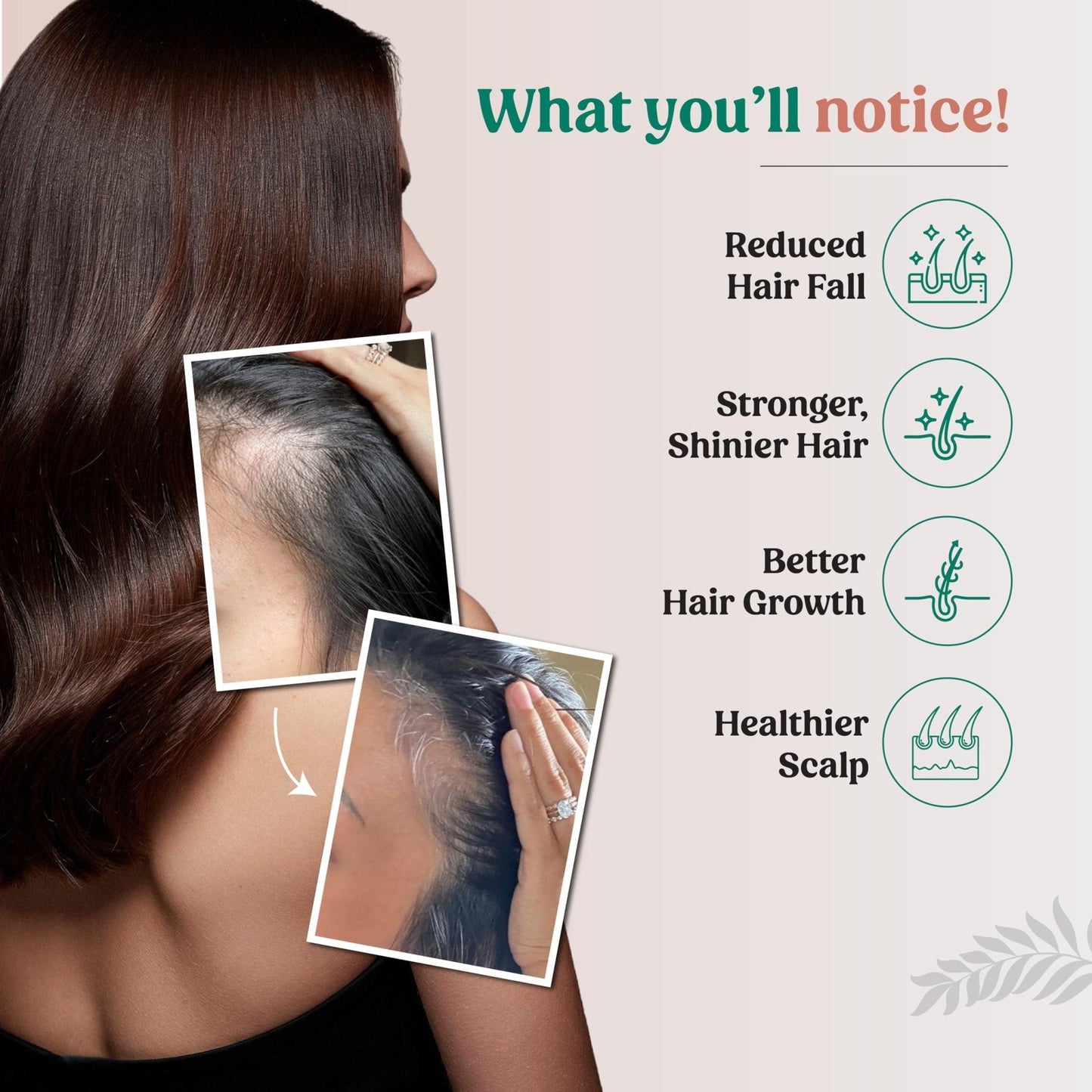 Glosense Hair You Glo – Plant-Based Biotin Supplement | Hair Growth Drink | Natural Hair Vitamins Powder with Amla, Sea Buckthorn, Gotu Kola | No Added Sugar, No Added Flavours | 30 Servings - Maple Wellness Supplements