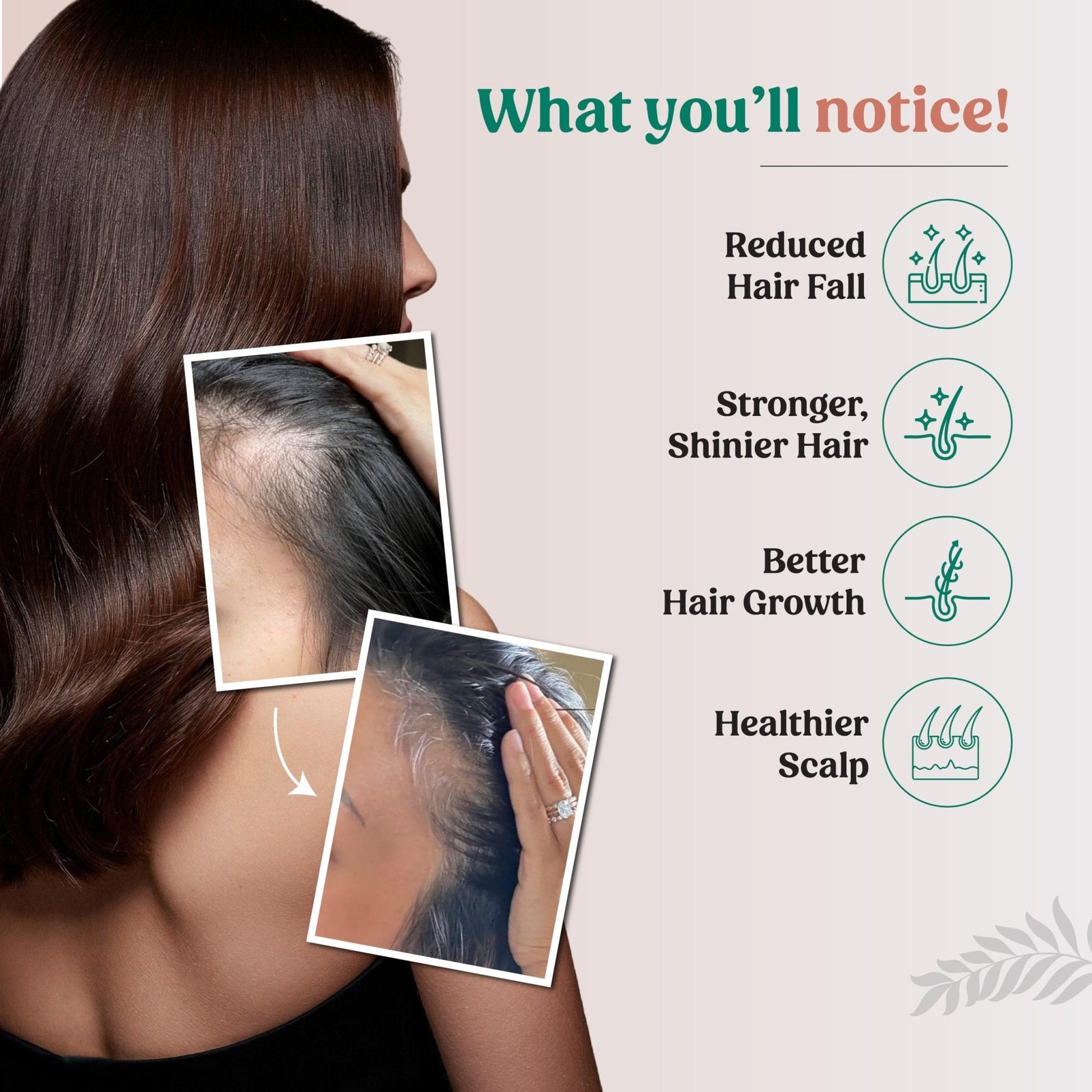 Glosense Hair You Glo – Plant-Based Biotin Supplement | Hair Growth Drink | Natural Hair Vitamins Powder with Amla, Sea Buckthorn, Gotu Kola | No Added Sugar, No Added Flavours | 30 Servings - Maple Wellness Supplements