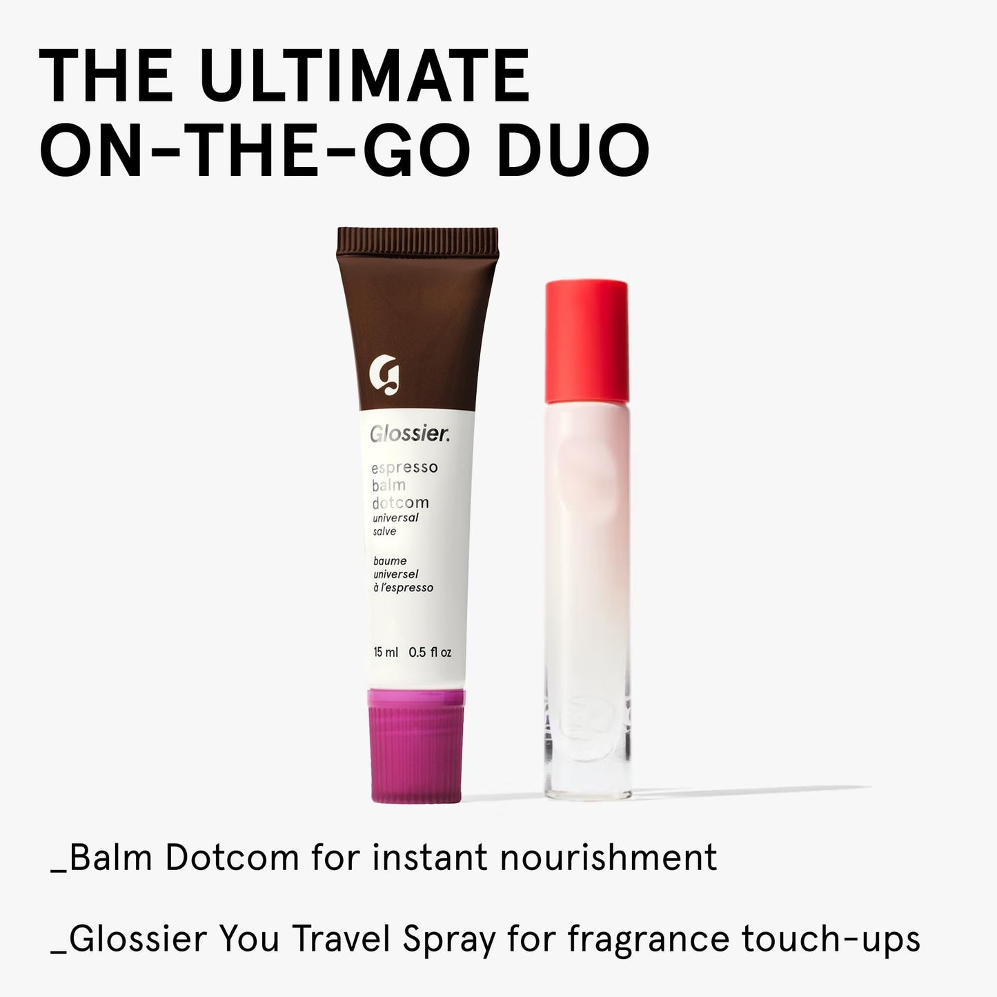 Glossier Balm Dotcom Hydrating Tinted Lip Balm - Universal Salve, Up to 12Hr Moisture for Dry Lips, Cuticles & Skin - Lanolin, Beeswax & Castor Oil - Espresso, Mocha Tint, 15ml - Maple Wellness Supplements