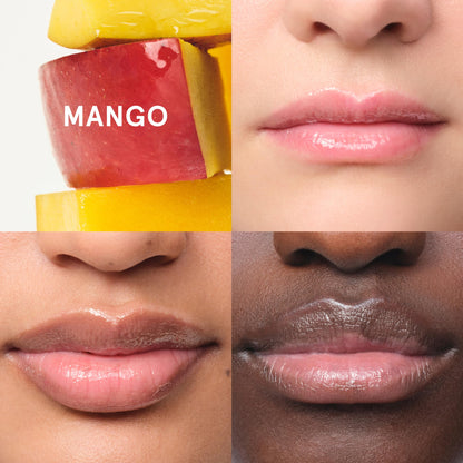 Glossier Balm Dotcom Hydrating Tinted Lip Balm - Universal Salve, Up to 12Hr Moisture for Dry Lips, Cuticles & Skin - Lanolin, Beeswax & Castor Oil - Mango, Tropical Peach Tint, 15ml - Maple Wellness Supplements