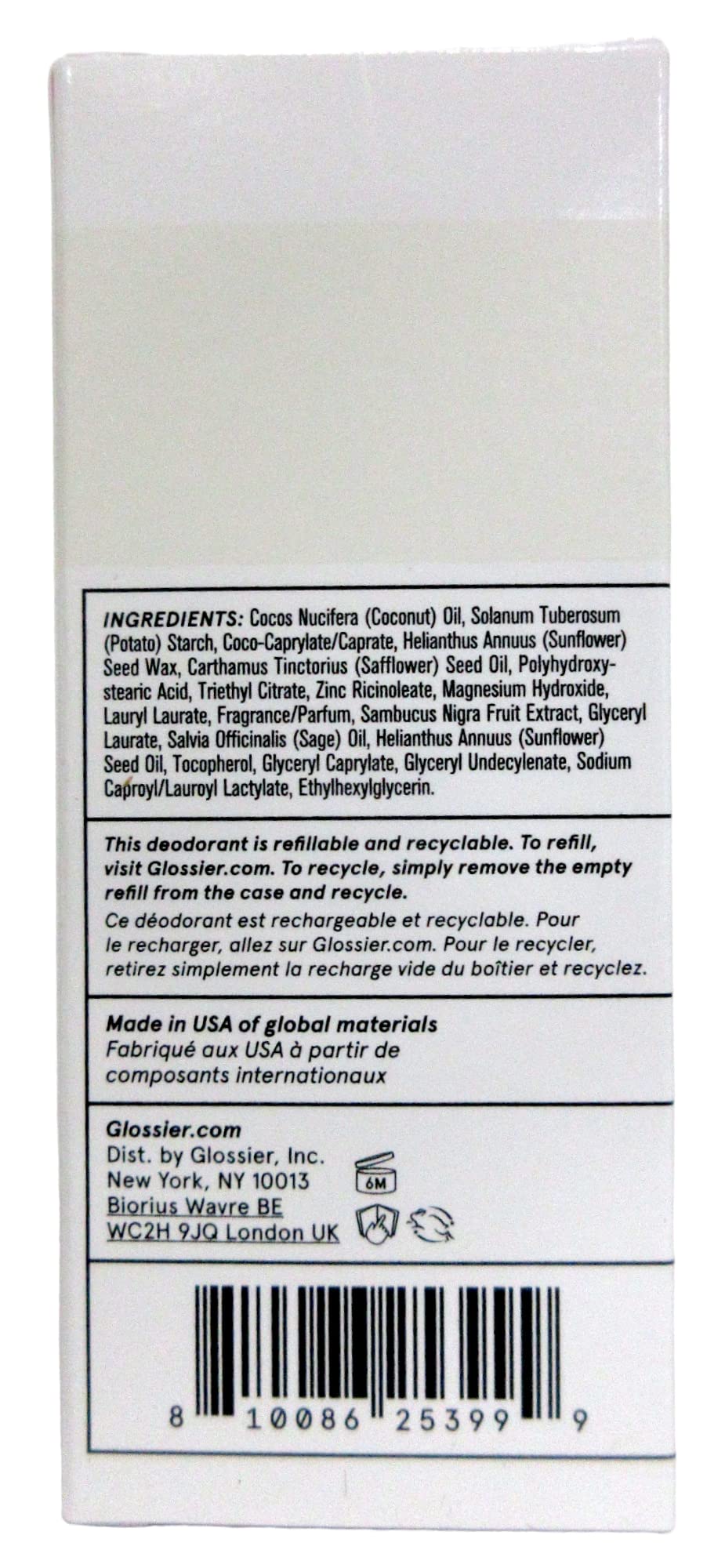 Glossier - Deodorant Refill Stick - Orange Blossom Neroli - 65 g / 2.2 oz - Maple Wellness Supplements