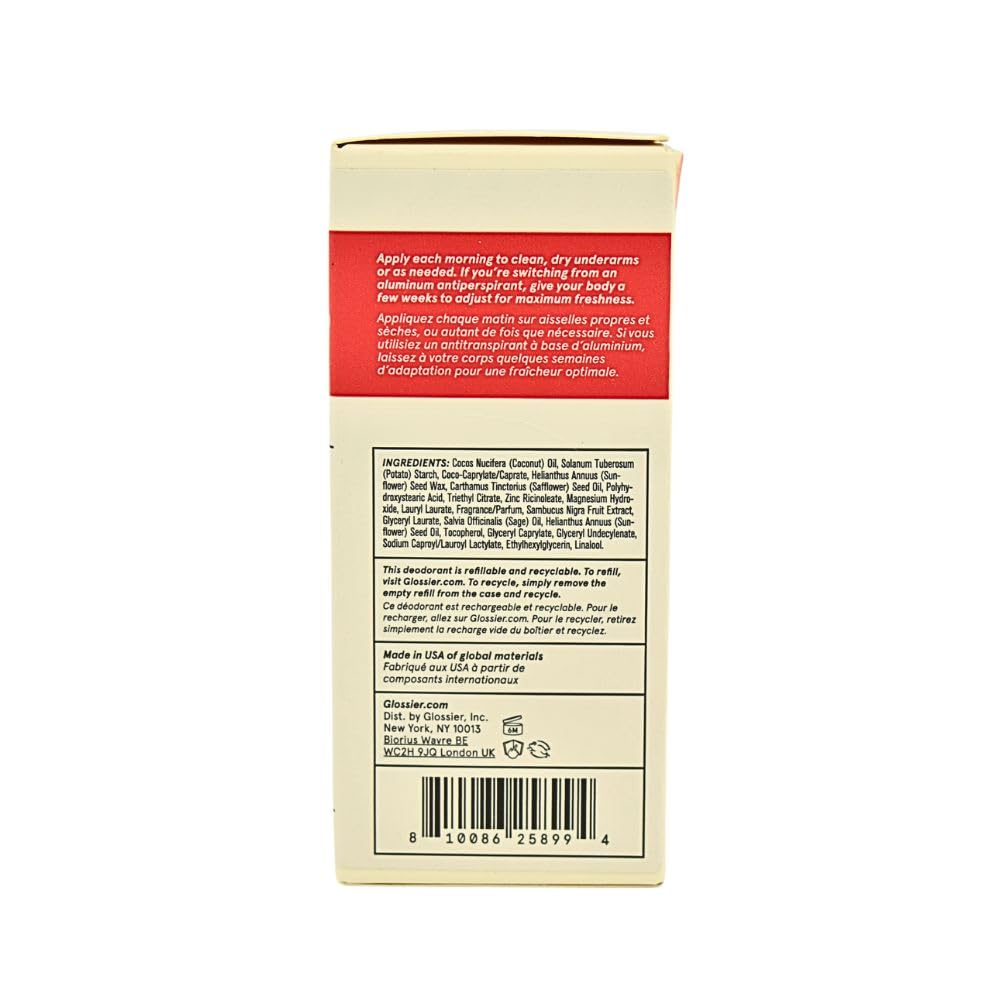 Glossier Deodorant Refillable Holiday Gift Set: Aluminum-Free Stick 2.2 oz + YOU Refill – Coconut Oil Base, Warm & Spicy - Maple Wellness Supplements