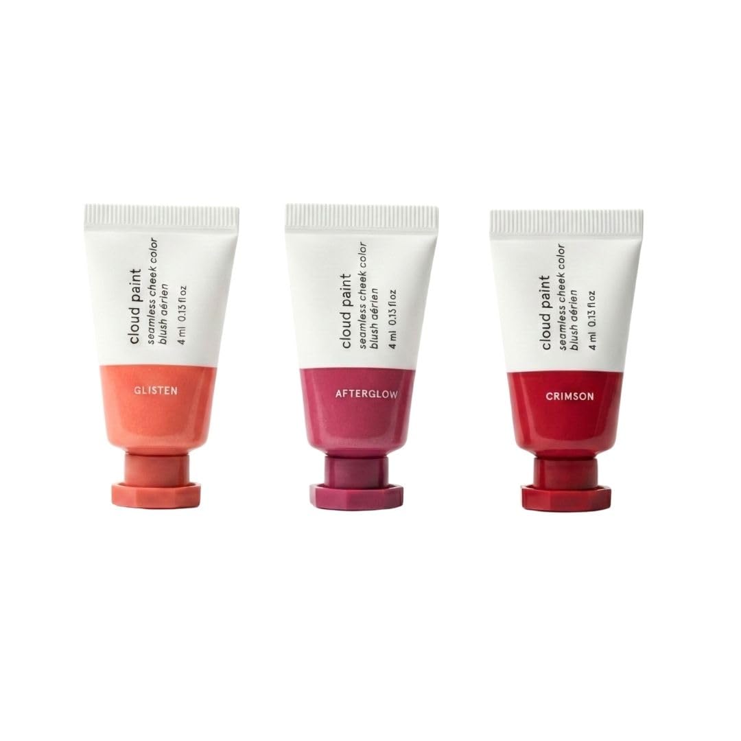 Glossier Mini Cloud Paint Blush Trio Holiday Gift Set: Crimson, Glisten & Afterglow - Maple Wellness Supplements