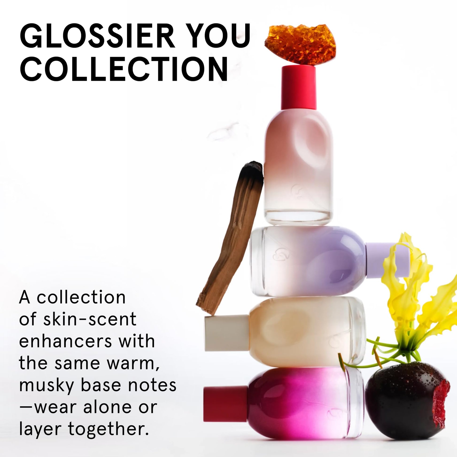 Glossier You Eau de Parfum - Unisex Fragrance for Men & Women, Skin-Scent Enhancer Smells Different on Everyone - Musky, Warm & Spicy Perfume with Pink Pepper, Iris & Ambrox Base Notes, 50ml - Maple Wellness Supplements