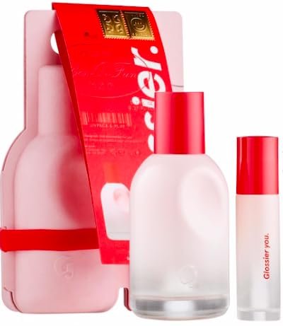 Glossier You Limited Edition Two of You Eau de Parfum Holiday Gift Set - Full Size Spray (1.7oz / 50ml) and Travel Size Rollerball (0.27oz / 8ml) - Maple Wellness Supplements