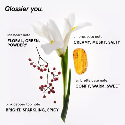Glossier You Solid Perfume - Unisex Fragrance for Women & Men in Refillable Compact, Alcohol-Free Balm Melts Into Skin - Buildable Warm & Spicy Scent Pink Pepper, Iris, Ambrox - Travel-Friendly, 3g - Maple Wellness Supplements