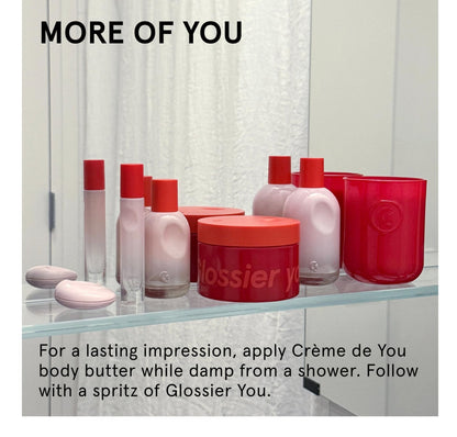 Glossier You Solid Perfume - Unisex Fragrance for Women & Men in Refillable Compact, Alcohol-Free Balm Melts Into Skin - Buildable Warm & Spicy Scent Pink Pepper, Iris, Ambrox - Travel-Friendly, 3g - Maple Wellness Supplements