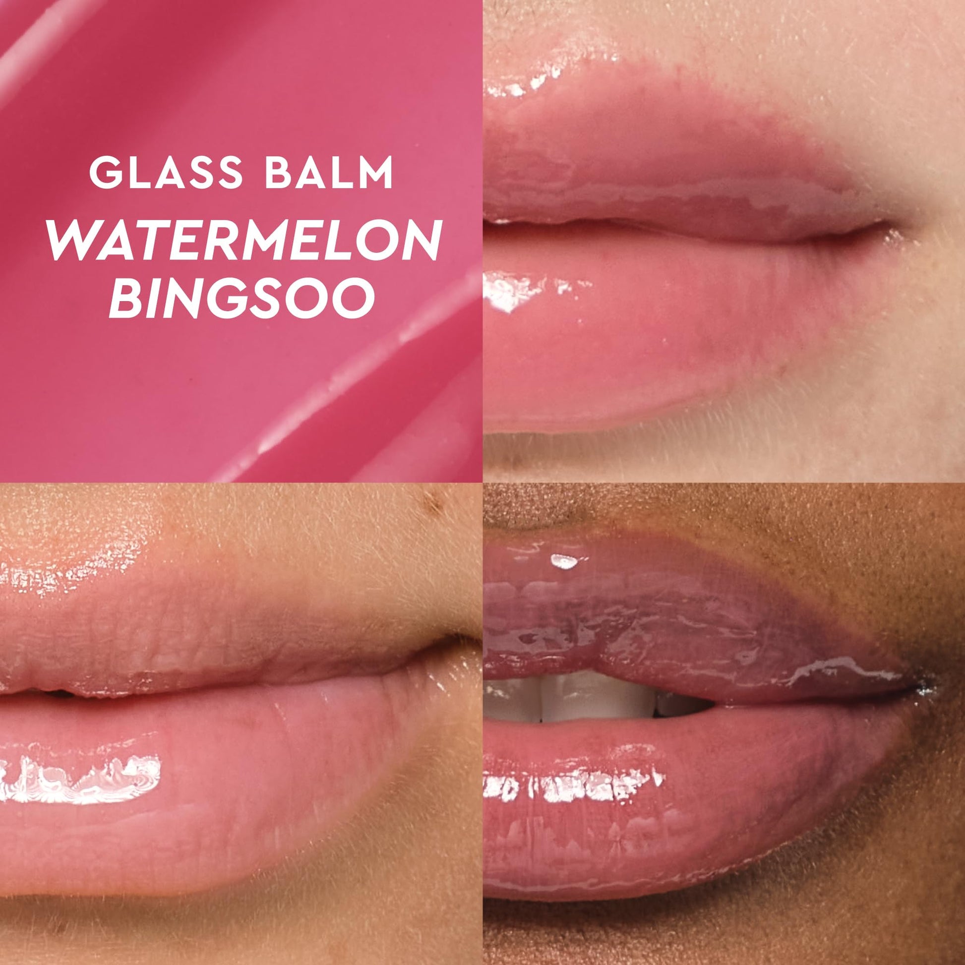 Glow Recipe Glass Balm Lip Treatment - 12Hr Hydrating Lip Balm & Moisturizer with Hyaluronic Acid to Smooth, Plump & Protect from Dryness - Sheer Soft Pink Tint, Watermelon Bingsoo (15 ml) - Maple Wellness Supplements