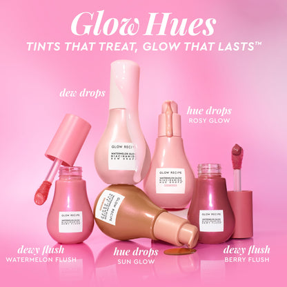 Glow Recipe Niacinamide Dewy Flush Tinted Liquid Blush Serum - Glowy Blush for Cheeks to Smooth, Hydrate & Brighten - Liquid Korean Makeup with Buildable Soft Pink Tint - Watermelon Flush (0.4 oz) - Maple Wellness Supplements