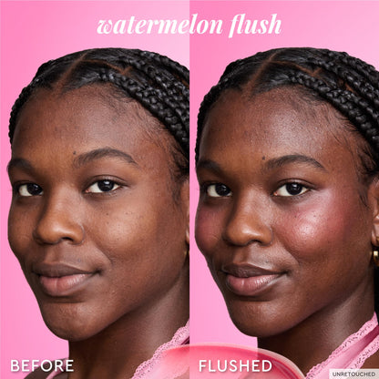 Glow Recipe Niacinamide Dewy Flush Tinted Liquid Blush Serum - Glowy Blush for Cheeks to Smooth, Hydrate & Brighten - Liquid Korean Makeup with Buildable Soft Pink Tint - Watermelon Flush (0.4 oz) - Maple Wellness Supplements