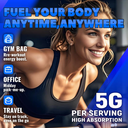 GlucoBio Creatine Monohydrate Gummies (5g) – Pre-Workout Energy & Muscle Growth Support for Men & Women - Maple Wellness Supplements
