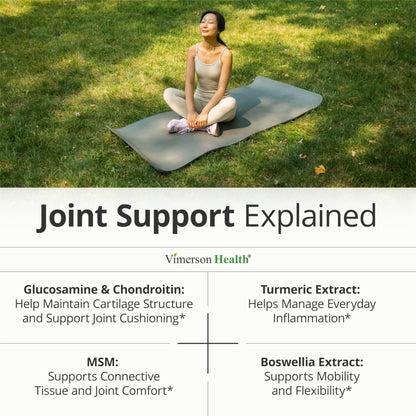 Glucosamine Chondroitin MSM – Joint Support Supplement for Women and Men with Glucosamine Sulfate 1500 mg, Chondroitin and MSM – for Cartilage, Joint Health and Flexibility – 90 Capsules - Maple Wellness Supplements
