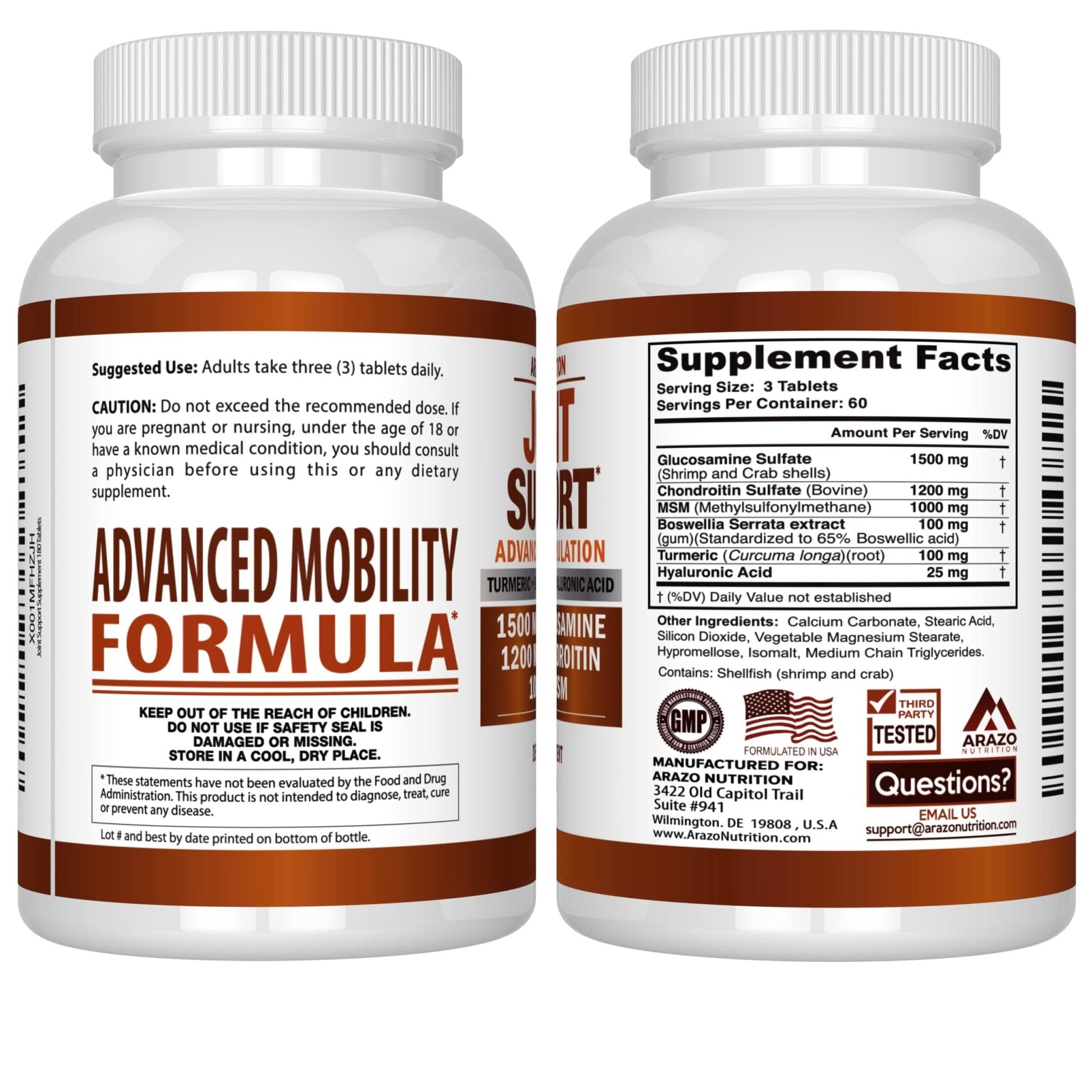 Glucosamine Chondroitin Turmeric Msm Boswellia - Joint Support Supplement for Relief - Maple Wellness Supplements