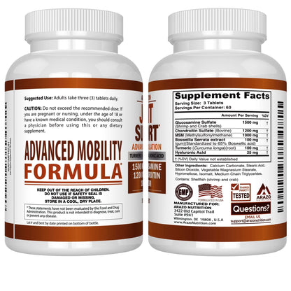 Glucosamine Chondroitin Turmeric Msm Boswellia - Joint Support Supplement for Relief - Maple Wellness Supplements