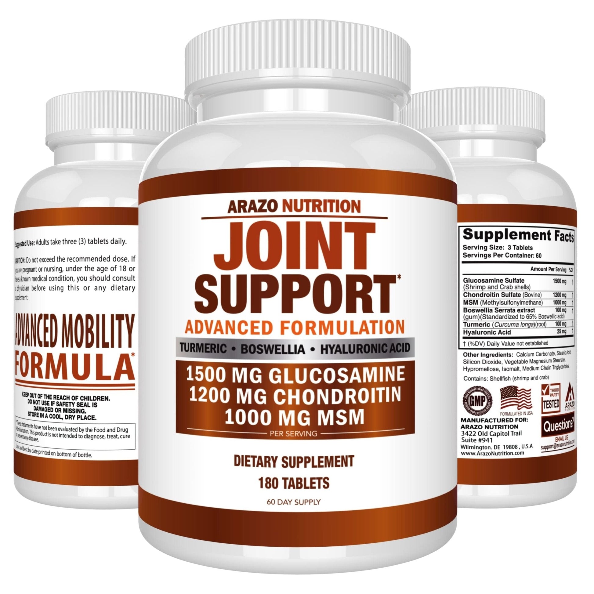 Glucosamine Chondroitin Turmeric Msm Boswellia - Joint Support Supplement for Relief - Maple Wellness Supplements