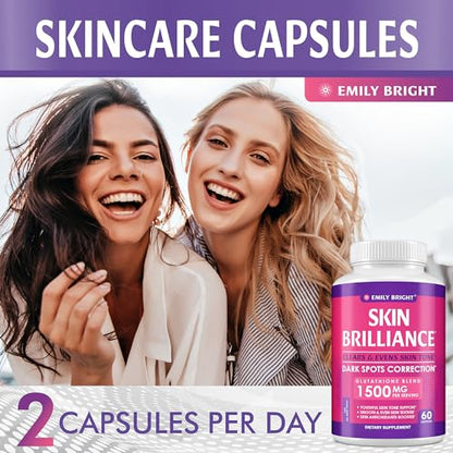 Glutathione Capsules - 1,500mcg Glutathione Supplement - Skin Tone Enhancer - Targets - Maple Wellness Supplements