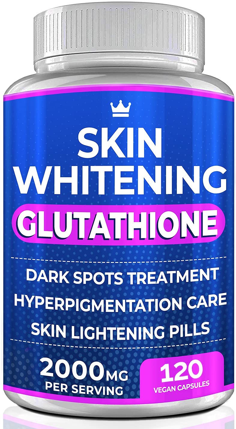 Glutathione Whitening Pills - 120 Capsules 2000mg Glutathione - Effective Skin Lightening - Maple Wellness Supplements