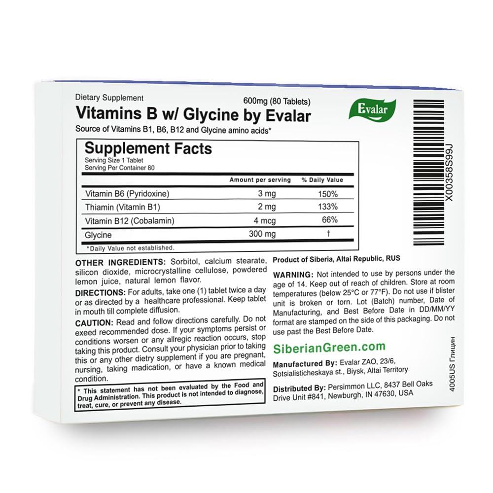 Glycine Forte Evalar 60 Tabs - Maple Wellness Supplements