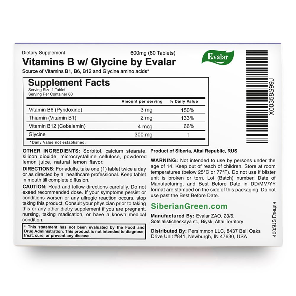 Glycine Forte Evalar 60 Tabs - Maple Wellness Supplements